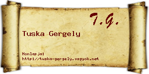 Tuska Gergely névjegykártya